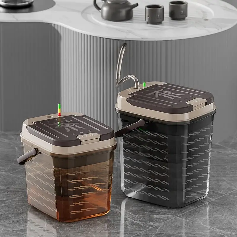 

Чайный сервиз, ведро для отработанной воды, ведро для остатков чая, бытовой маленький столик, мусорное ведро, разделение чая, дренажное ведро