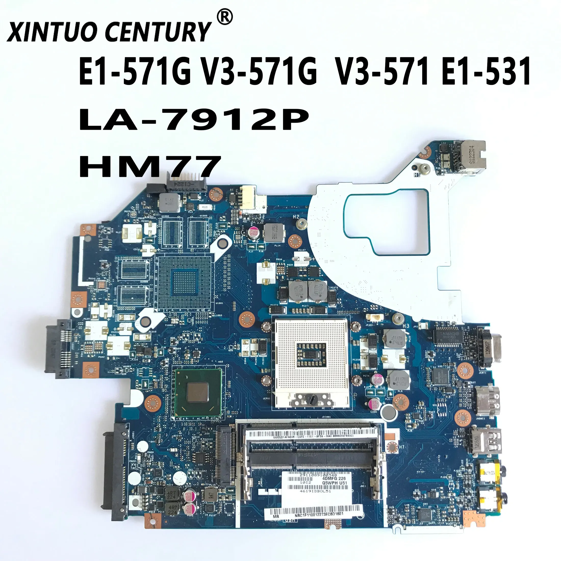 NBC0A11001 for Acer aspire E1-571G V3-571G V3-571 E1-531 Laptop Motherboard Q5WV1 LA-7912P SLJ8C HM77 DDR3 100% Test Work