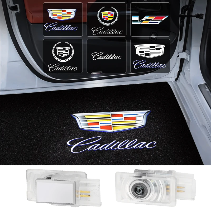 2 Peças de Luz Projetora LED Azul de Boas-Vindas para Cadillac CT5, CT6, XT4, XT5, XT6, ATS, SRX, XTS, CTS, Acessórios para Estilo de Carro