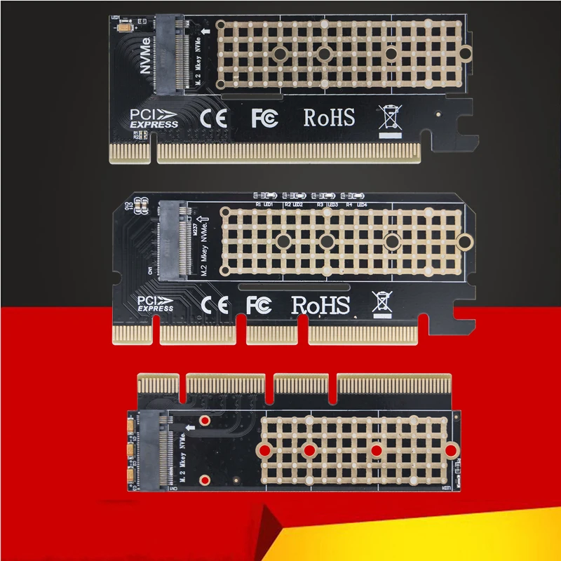 

Адаптер PCIE NVME M2 PCI Express 3,0 X1 X4 X8 X16, переходник для карты расширения, поддержка 2230 2242 2260 2280 M Key M.2 NVME SSD