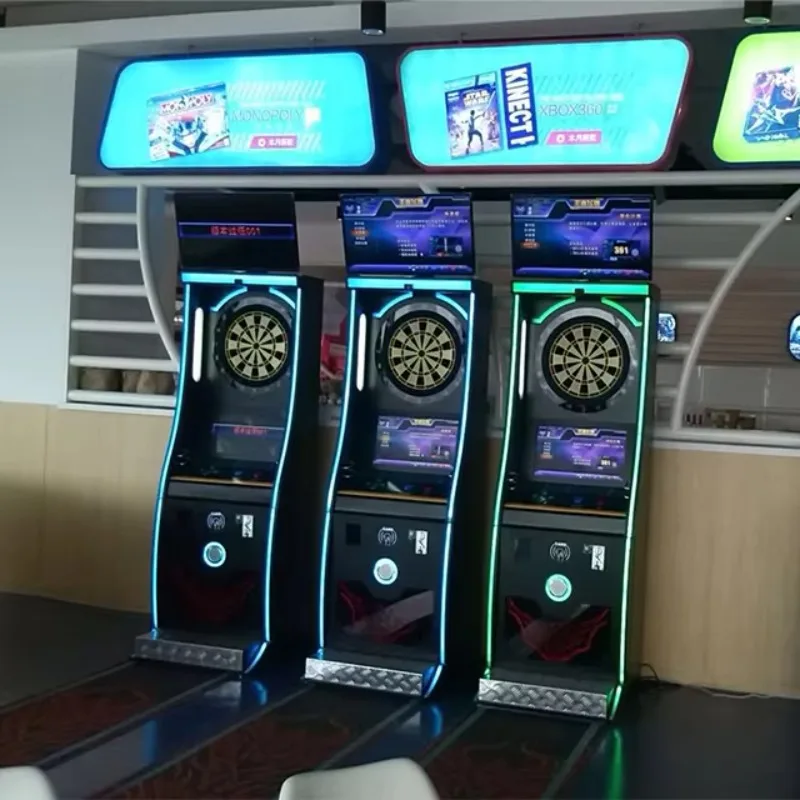 New Design Dart Game Machine Electronic Scoring Arcade Dart Board for Sale Entertainment Center Custom
