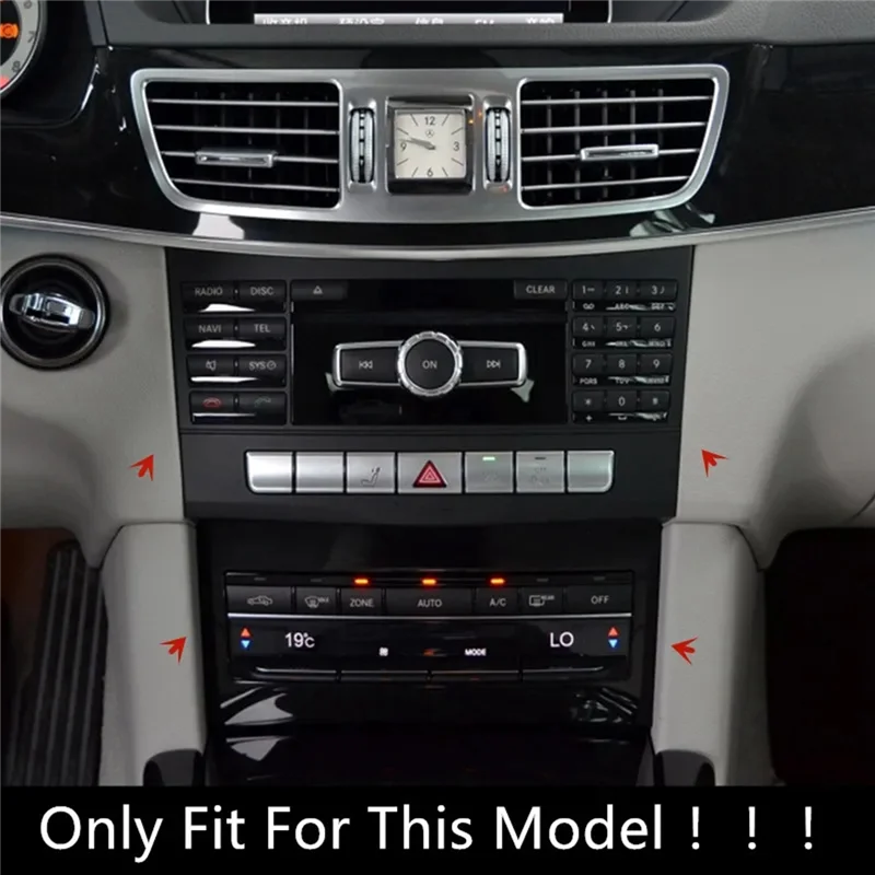 

A22E-2Pcs Автомобильная консоль Кондиционер CD Панель Кнопка Рамка Детали отделки для Mercedes Benz E Class W212 E200L E260L E300L 2008-20