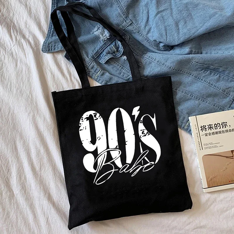 Chic Artistic Wine Drink  Tote Bag Canvas Shoulder Bag for Daily Commute Women's Shopping Bag Trendy Folding Shoulder Bag