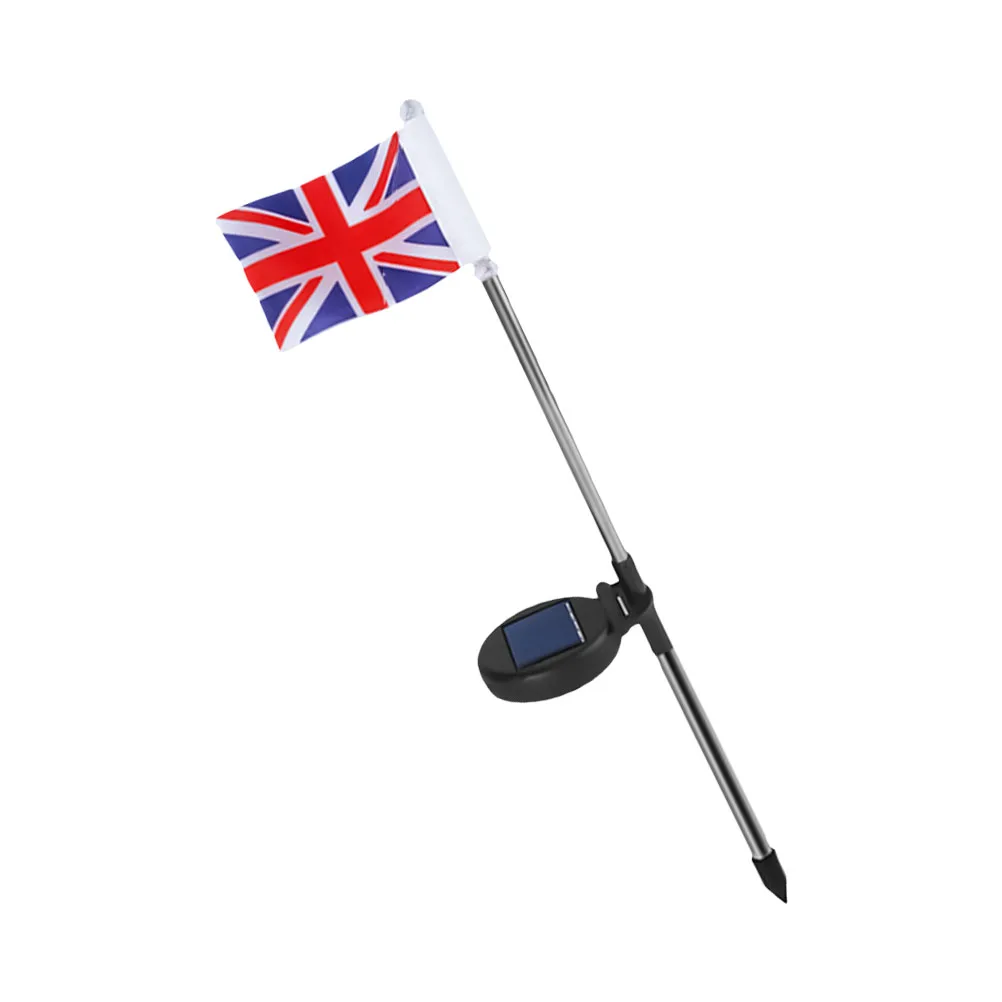 

National Flag Lamp LED Solar Light Waterproof Stainless Steel Plastic PP ABS Ground Lawn Decor Outdoor Garden Driveway Terrace