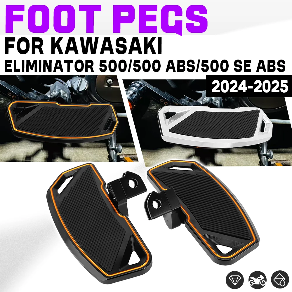 

For Kawasaki Eliminator 500 SE ABS 24-25 Motorcycle Footrest 360 Adjustable Driver Footboard Rider Front Foot Pegs Pedals Rests