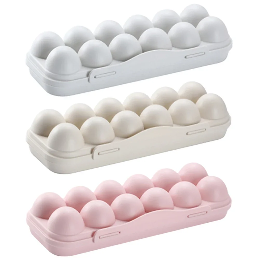 

12 Grid Egg Storage Box Shockproof Egg Holder Portable Eggs Carrier Container Case for Refrigerator Camping Picnic Hiking Travel