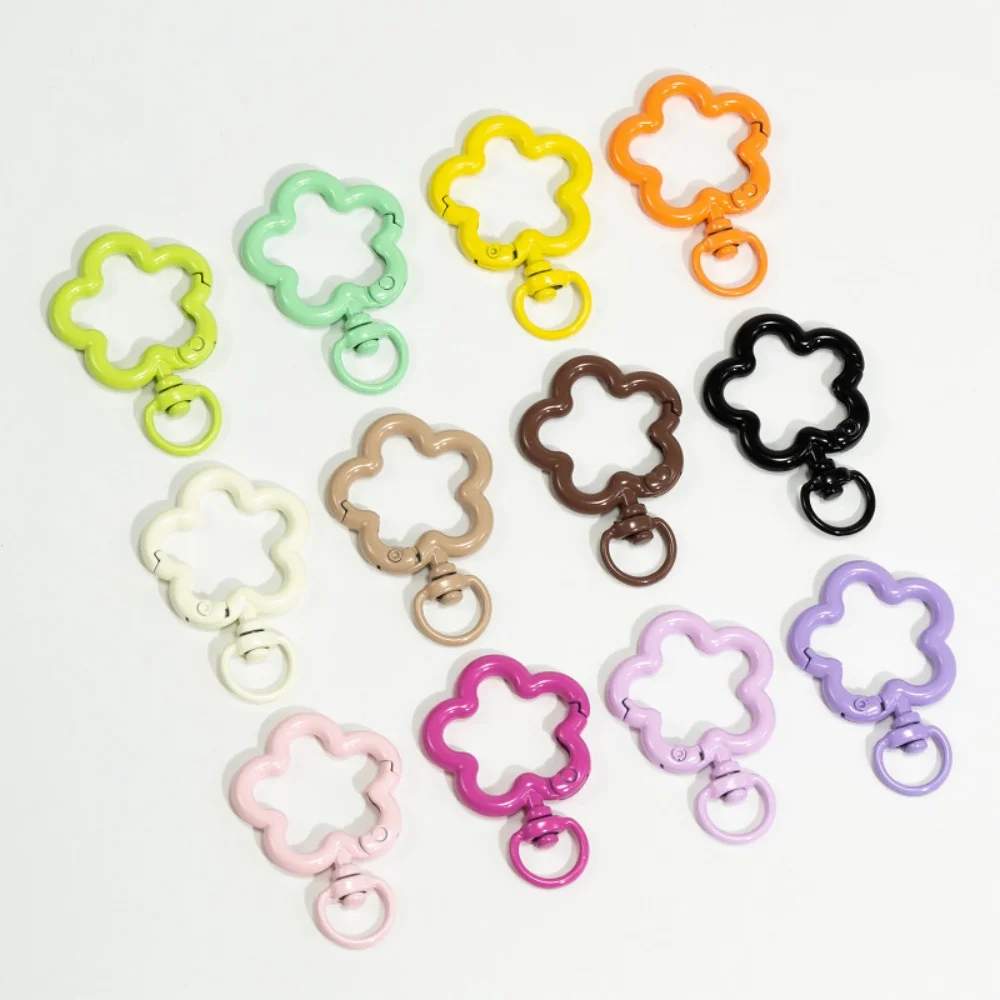 5pcs Flower Metal Lobster Claw Clasps for Key Chains