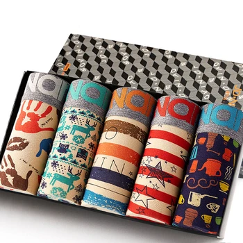 4 Stücke Boxershorts männer Unterwäsche Sexy Höschen Baumwolle Boxer Mann Unterhose Männliche Shorts Homme U Konvexen Dessous Kostenloser Versand