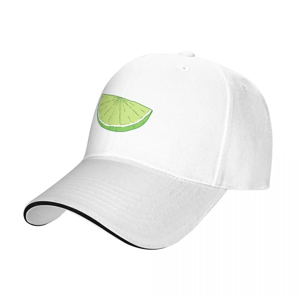 Colorful Slices of Lime Fruit Wedge Pattern Baseball Cap Rave New In Hat Hats Man Women's