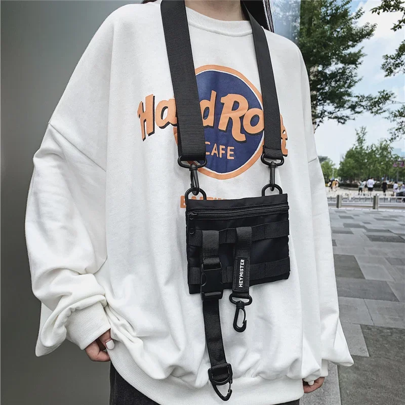 Umi mao multi bolso função tática cintura techwear casual saco de telefone ao ar livre correndo hip hop cinto peito saco