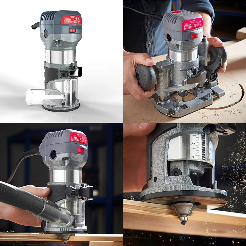 Complete multifunctionele trimmachine Houtbewerking Steken Artefact Graveermachine Gong Machine Elektrisch gereedschap