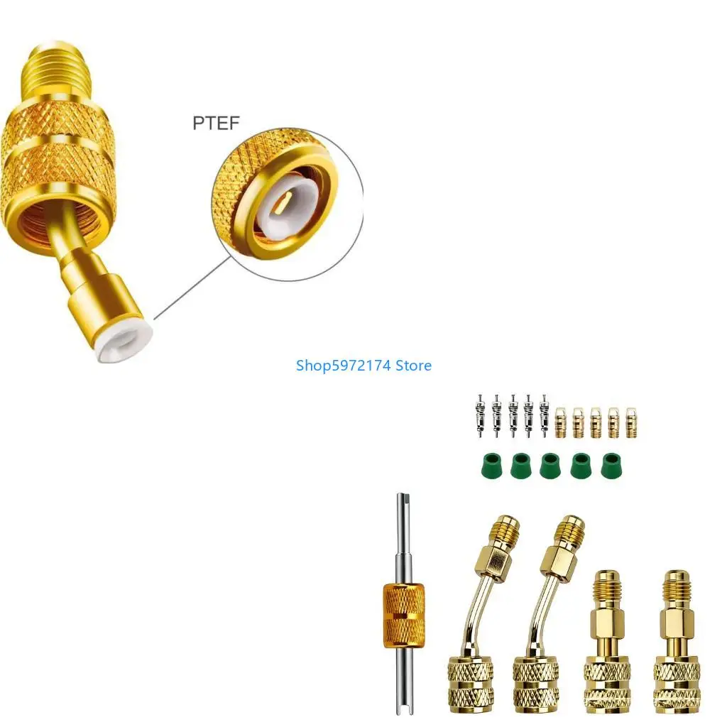 

Y3NB Professional R410A Charging Vacuum Port Adapter Metal For Mini Split Air Conditioner HVAC Refrigeration