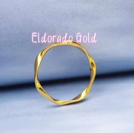 

Eldorado Gold new technology 18k non demolding rings finger rings for women size 10- 9 au750 jewering