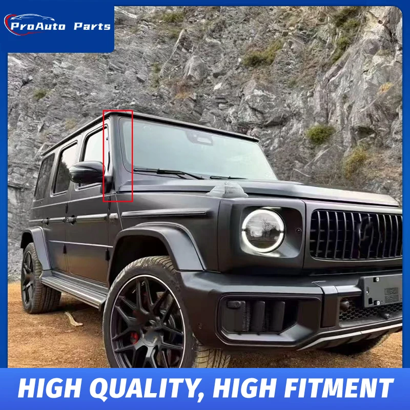 W465 Style A-Pillar Front Window Trim for Mercedes Benz G-Class W464, Old to New Upgrade, Wind Noise Reduction, 1:1 Fit G63 G500