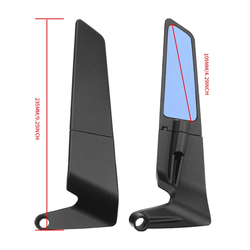 Motorcycle Rearview Mirror Wings Rearview Mirror Rotatable Aluminum Alloy Side Mirrors 8/10mm Motorcycle Universal Accessories image 6