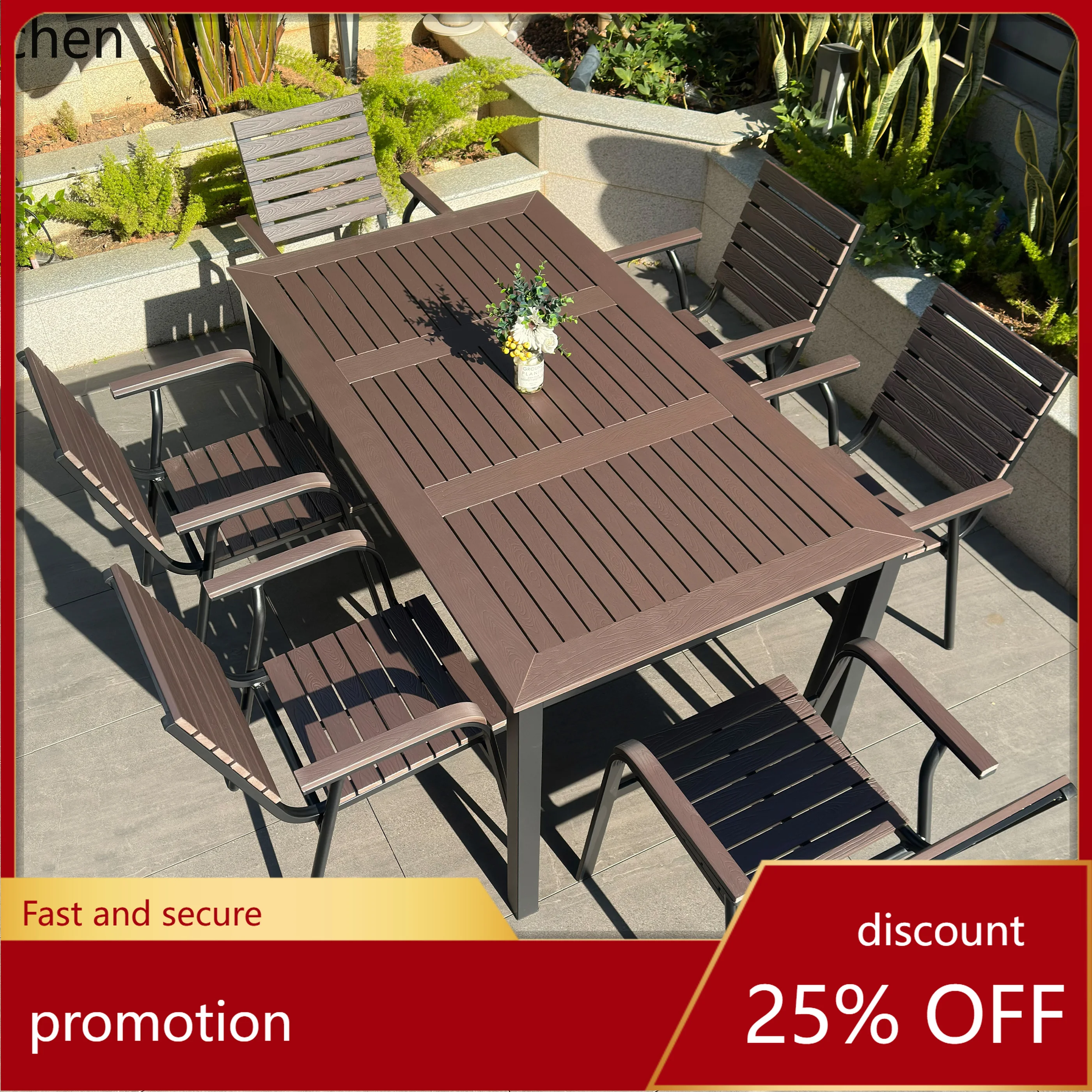 

HXL outdoor courtyard tables and chairs open-air balcony villa garden yard leisure commercial coffee shop combination