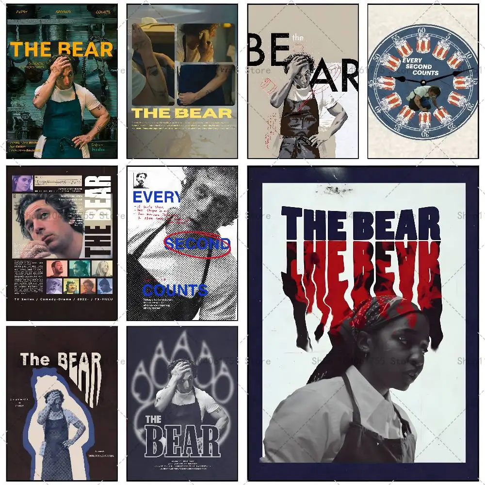 The Bear Show  Poster Self-adhesive Art Waterproof Paper Sticker Coffee House Bar Room Wall Decor