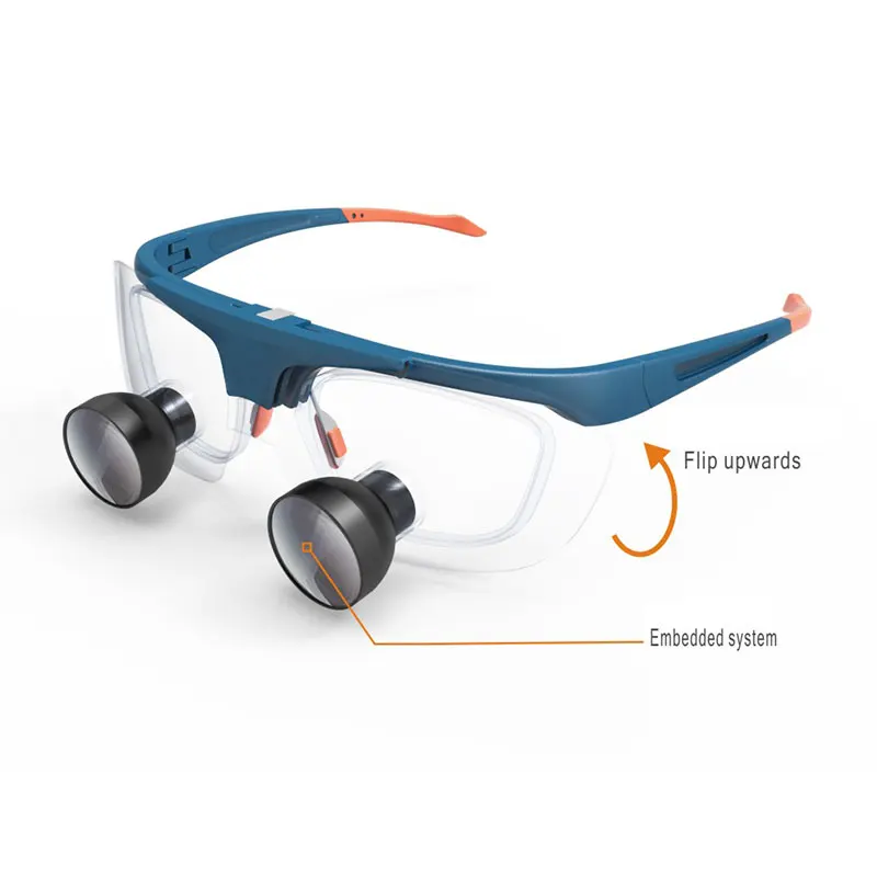 Loupe Binokular Gigi 2.5X-340mm/420mm/500mm Pembesar TTL Terintegrasi Loupe Bedah Gigi