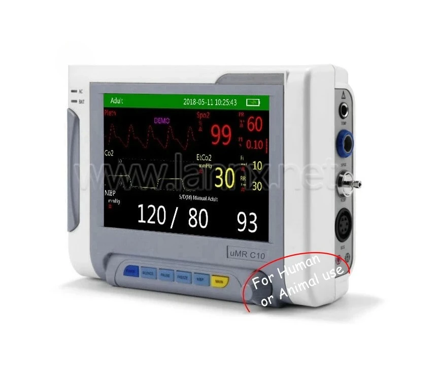 LANNX uMR C10 Hospital veterinary multiparameter Human and animal use patient monitor Handheld Vital Signs Monitoring Equipment