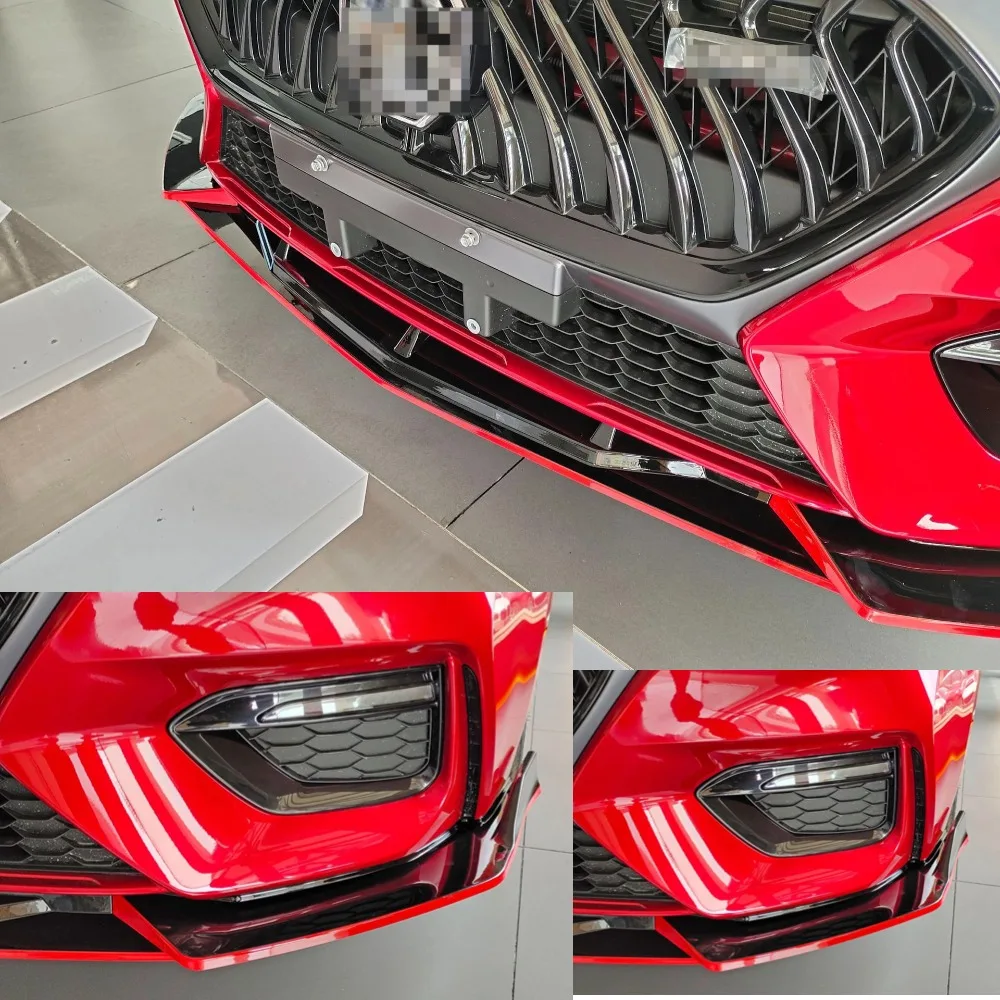 For MG6 2020-2021 Front Splitter Skirt Car Body Kit Bumper Lip Spoiler Accessory for Morris Garages 6 Style Transformation