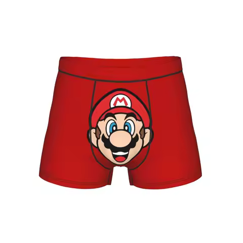 Men Cartoon Super Marios Long Underwear Funny Boxer Shorts Panties Male Soft Underpants