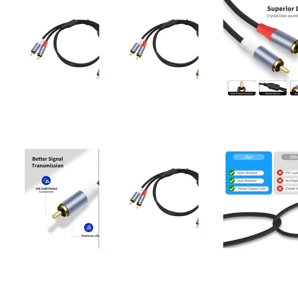 

652F Тяжелые Duty 2RCA Interconnects Кабельные алюминиевые сплавы корпус y -разветвитель для систем
