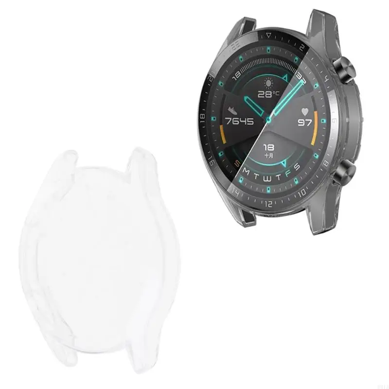 R91a สำหรับ Watch GT2 46 มม. สมาร์ทวอทช์สมาร์ทการสึกหรอป้องกันการป้องกันสำหรับตัวป้องกันหน้าจอปกบาง ๆ ของเปลือกหอย