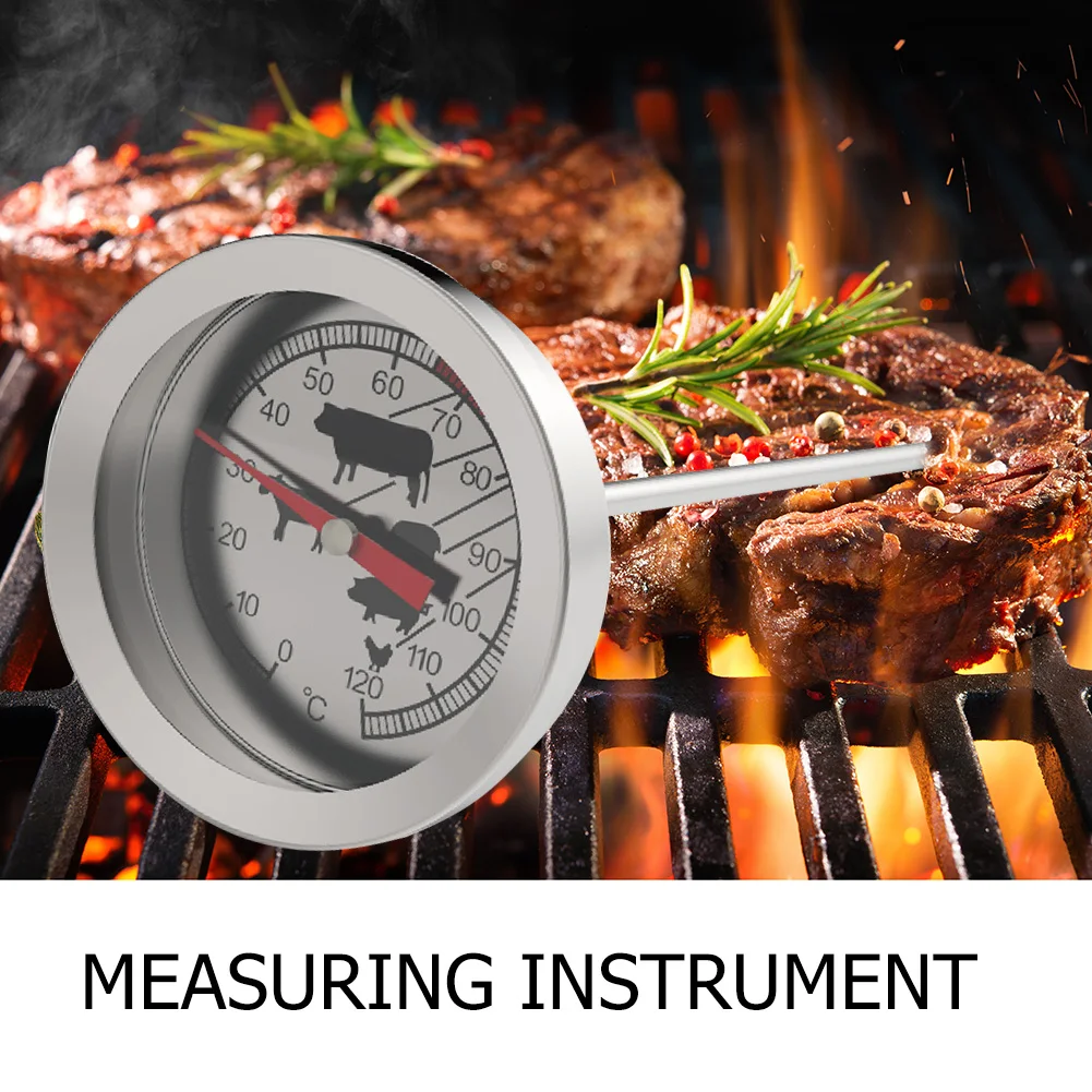 Instant Read Meat Thermometer Stainless Steel Dial Thermometer 4 Inch Probe Food Thermometer Best for Turkey BBQ Grill