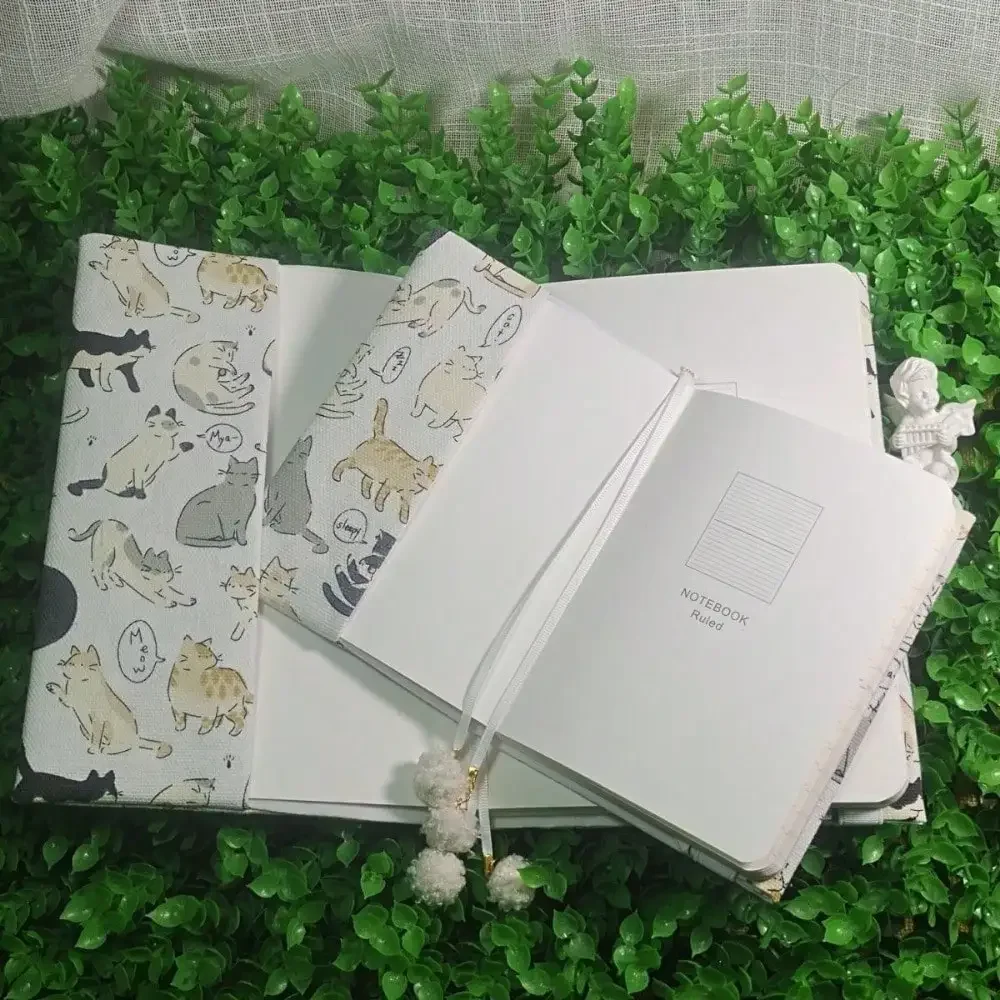 A5 A6 Cartoon Little Flower Cat Notebook Cover Planner Case Cover Protective Shell Journal Cover Protector Office Stationery