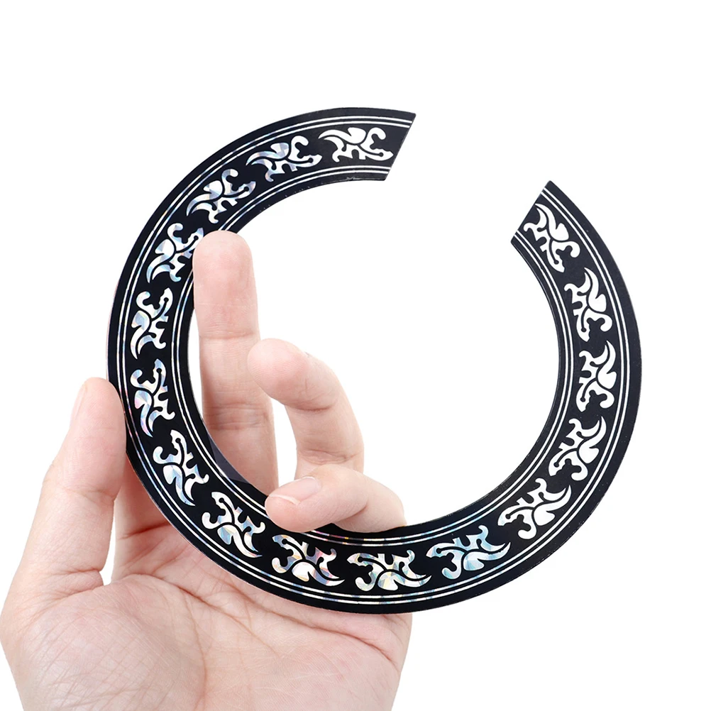 

4 Pcs Stickers PVC Acoustic Classical Sound Hole Ring Decors Guitar Guitar Sound Hole Decal Inlay Decals Rosette Decorations