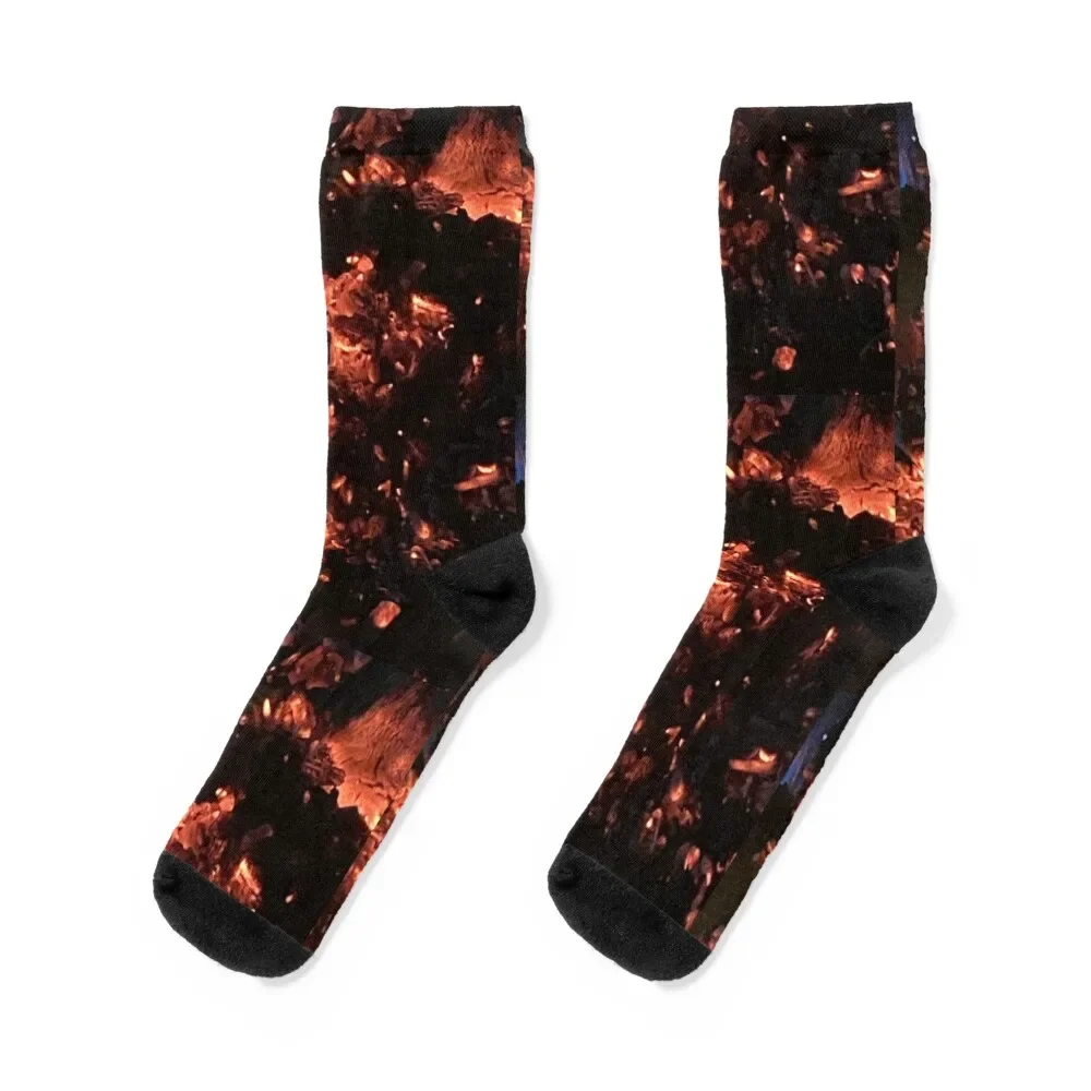 

Smoldering Fire Socks funny sock gym Antiskid soccer Socks Male Women's