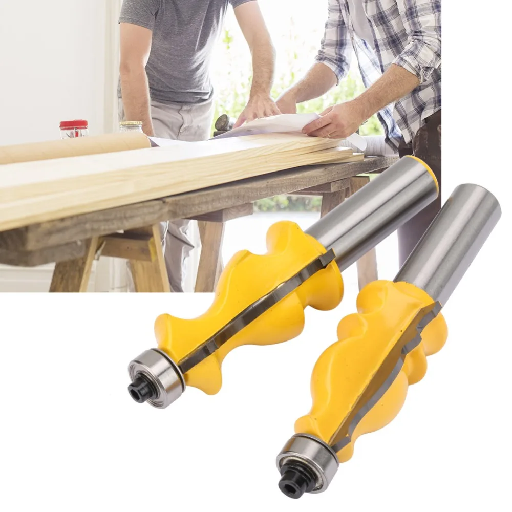 2pcs 1/2 Shank Fishtail Handrail Router Bit Sharp Cutting Edge Steel Construction Fish Type Router Bit