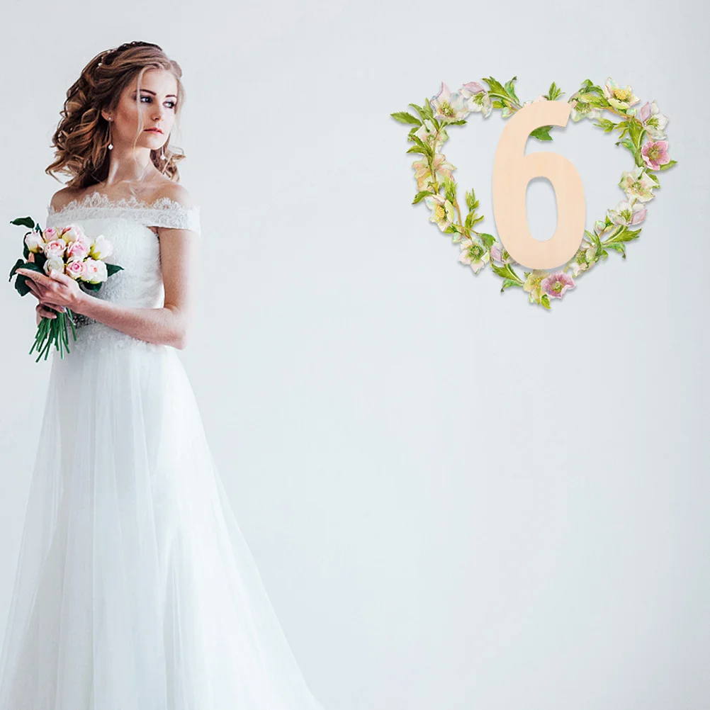 

1pcs Number Plaque Unfinished Wooden Signs Diy Wood Drawing Pendant Graffiti Chips Household Crafts Decorative Sign Ornament