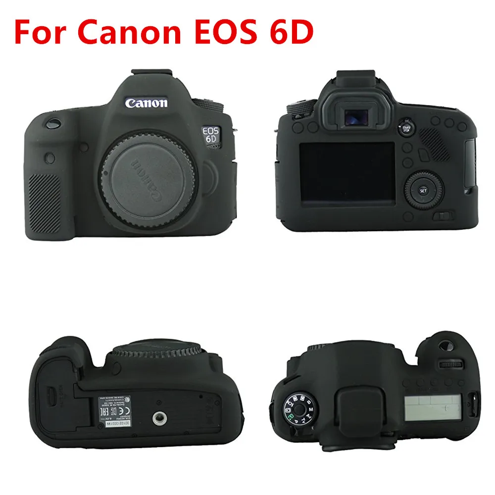 Silicone Skin Case DSLR Camera Bag Cover for Canon EOS R 6D 7D 80D 800D 750D 4000D 5DSR 5D Mark III IV 5D3 5D4 200D SL2 T100 T7i