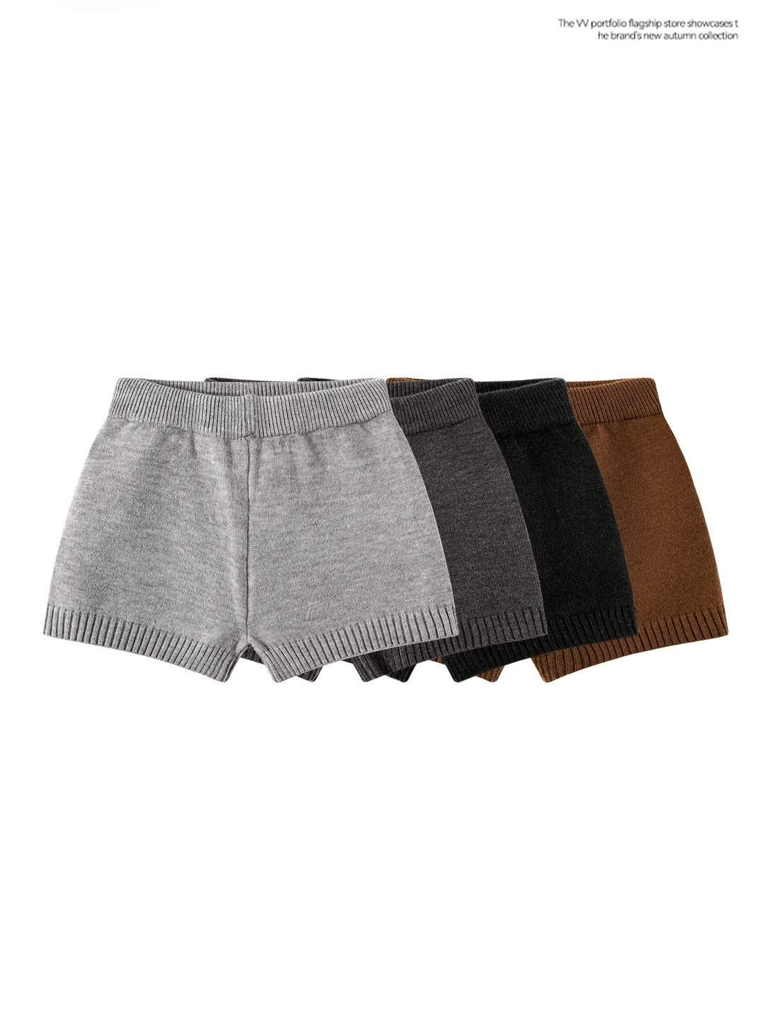 Deep Grey Knitted Casual Shorts Women's Autumn Winter Slimming Woolen Butt Lifting Spicy Small Size Versatile Bottoms