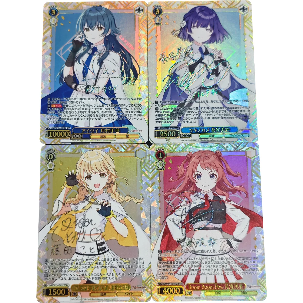 

Коллекционная карта аниме Weiss Schwarz Gakuen Idolmaster Temari Tsukimura Hanami Saki, преломляющая цветная флэш-карта, подарки для детей