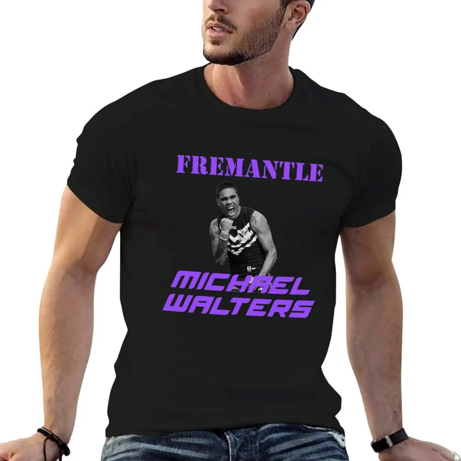 Fremantle Legend Michael Walters T-Shirt boys whites vintage t shirts mens graphic t-shirts anime