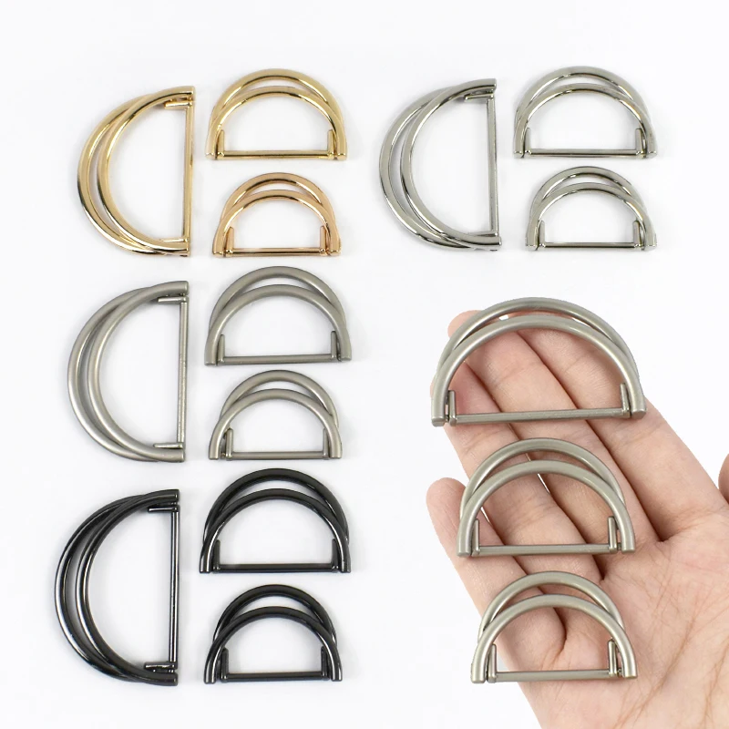 

2/5/10Pc 25/30/40mm Double D Ring Metal Buckles for Coat Belt Adjust Carabiner Rings Buckle Webbing Decorative Slider Loop Clasp