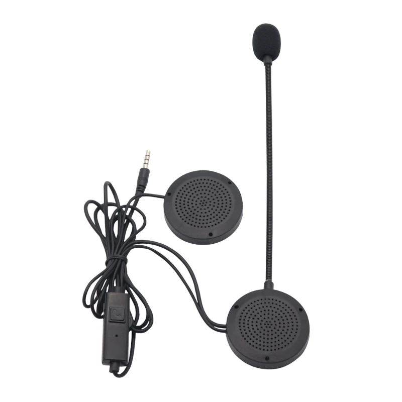 

G7NA Helmets Speakers with Boom & Button Microphone Headset with Microphone Helmet Earphones with Switchs for Motorcyclists