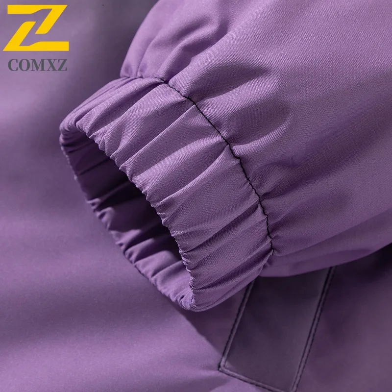 COMXZ Men Down Jacket Casual Hooded Outdoor Mountaineering Windproof Warm Parka Hiking Travel Comfort Lightweight Winter Coat