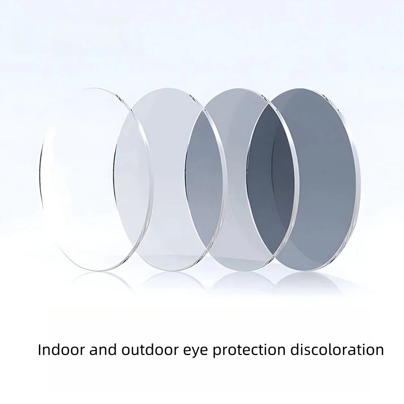 Blue Light Blocking Photochromic Lenses 1.56/1.61/1.67/1.74 Myopia  Hyperopia Office Travel Optical Prescription Lenses  1 Pair