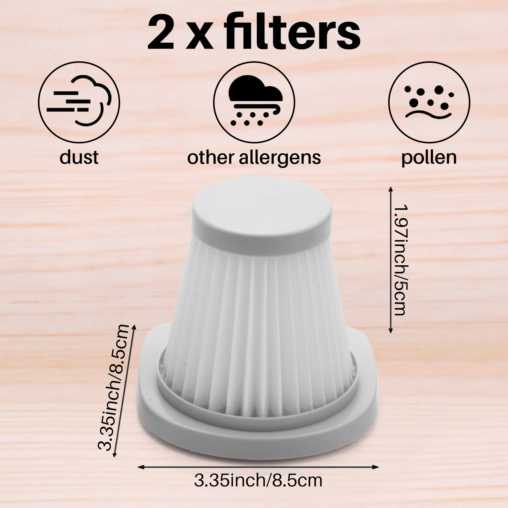 Filtro Hepa de repuesto de BBNV-2Pcs para Midea Sc861 Sc861a, repuestos de aspiradora, accesorios, filtros Hepa de limpieza