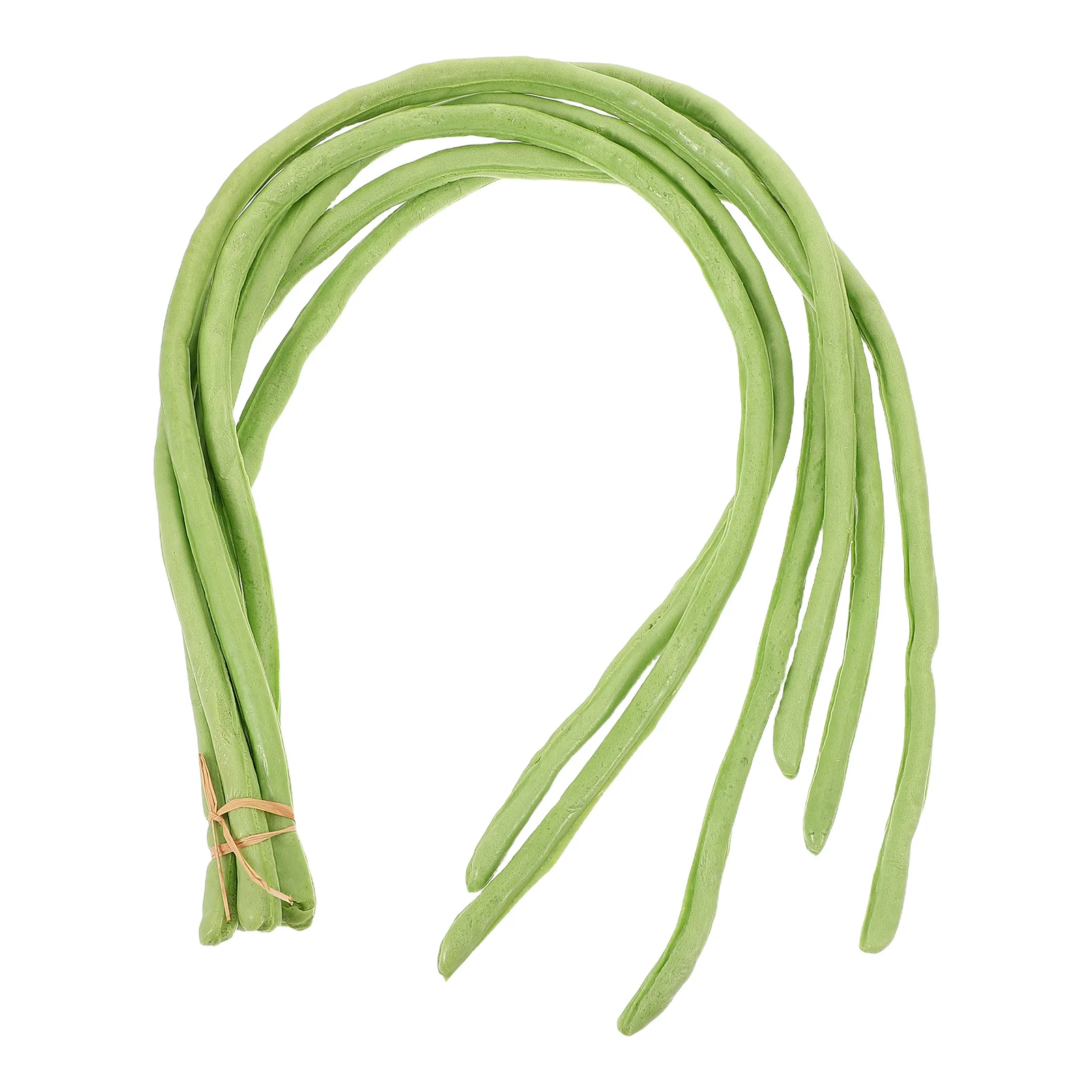 

6Pcs Realistic Artificial Long Beans Faux Vegetable Props for Learning Educational Activities Pretend Play Home Decor Store