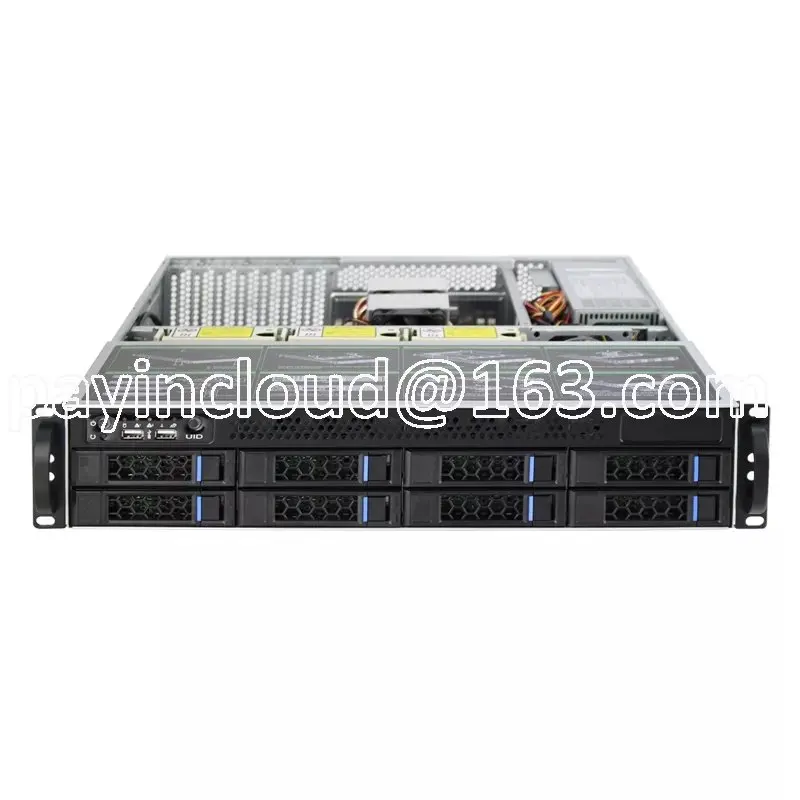 2U 560MM 8bays 8 HDD Hotswap Server Case Rackmount ATX Chassis Support 12*10.5nch Motherboard with 6GB 12GB BP