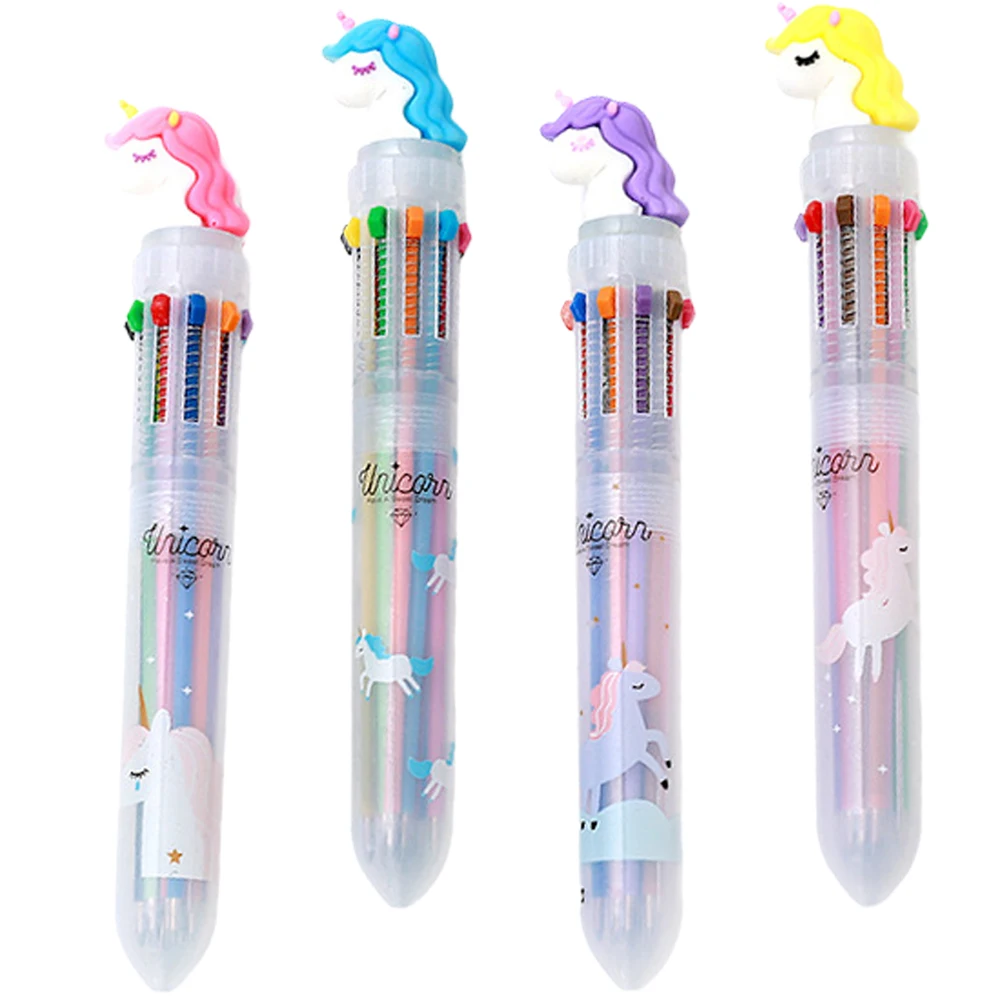 

4pcs Multicolor Ballpoint Pens Smooth Writing Colorful Pens Portable Lightweight Design For Greeting Cards Journals