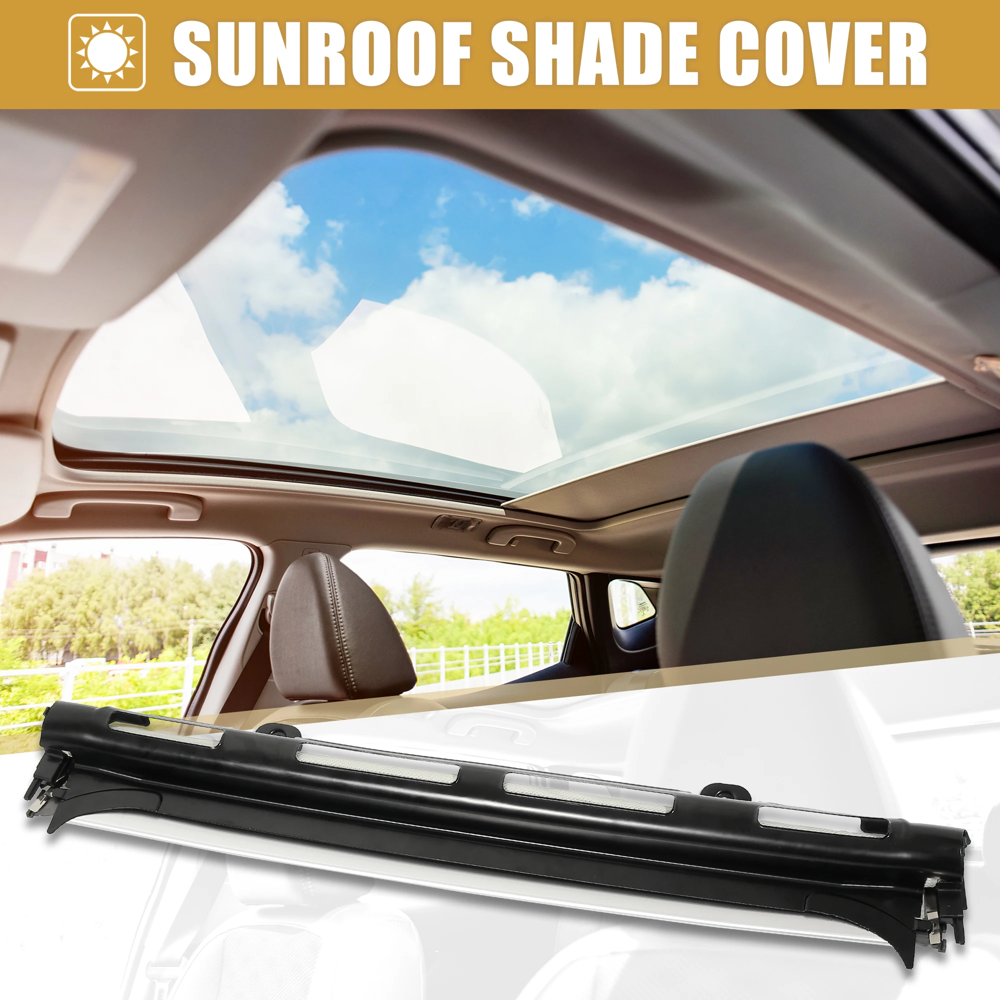 X Autohaux Car Cloth Sunroof Shade Cover Assembly 1K9877307B for Audi Q5 for Volkswagen Tiguan Jetta