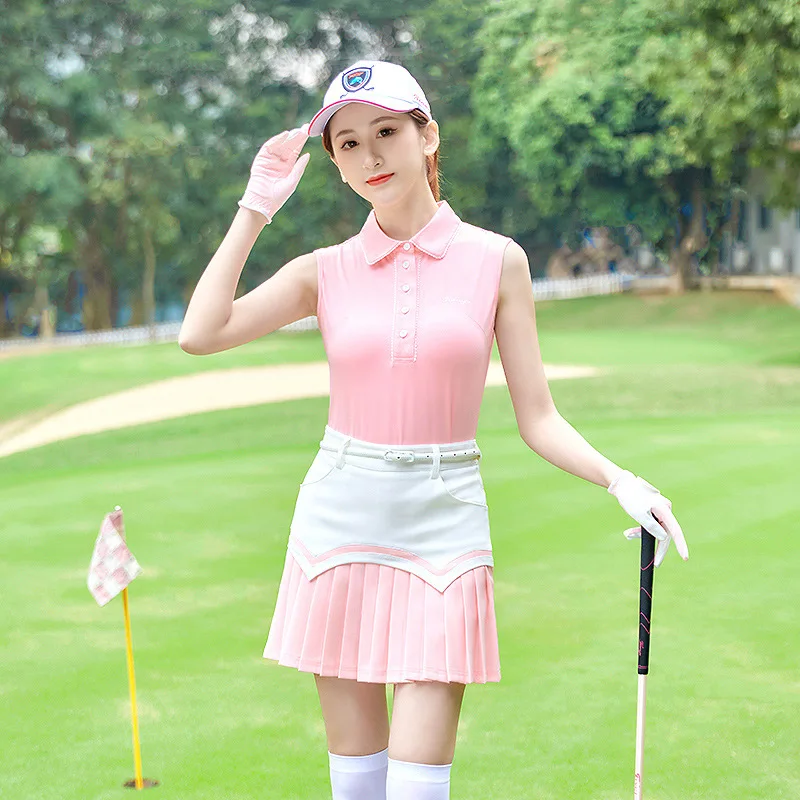 Wąska słodka, wytrawna damska odzież do tenisa spódnica golfowa plisowana spódnica elastyczna odzież sportowa casualowe modne damskie wygodne wielokolorowe
