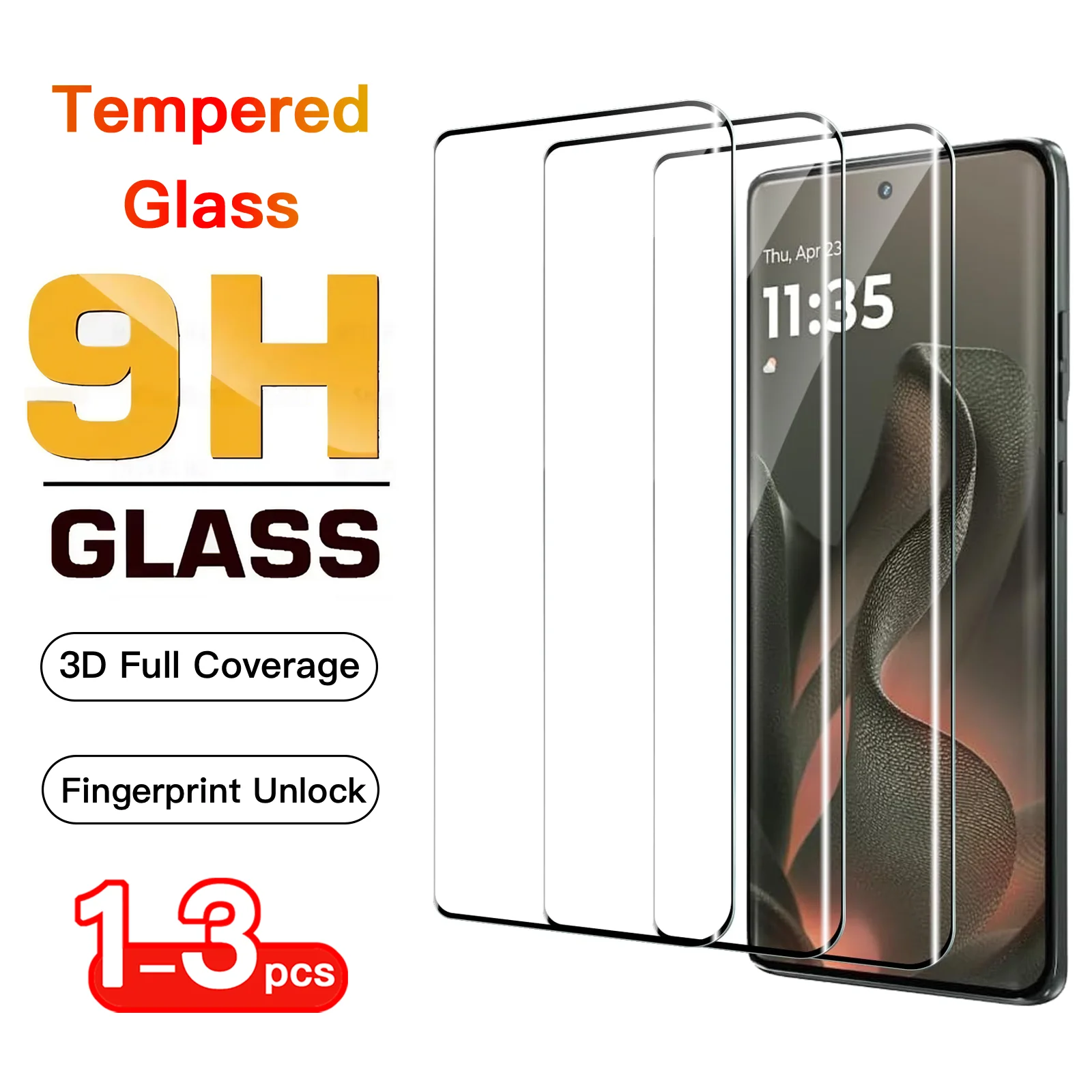1-3PCS Tempered Glass for Motorola Edge 60 50 40 S50 Fusion Pro Neo + 2023 2024 2025 G85 3D Full Coverage HD Screen Protector