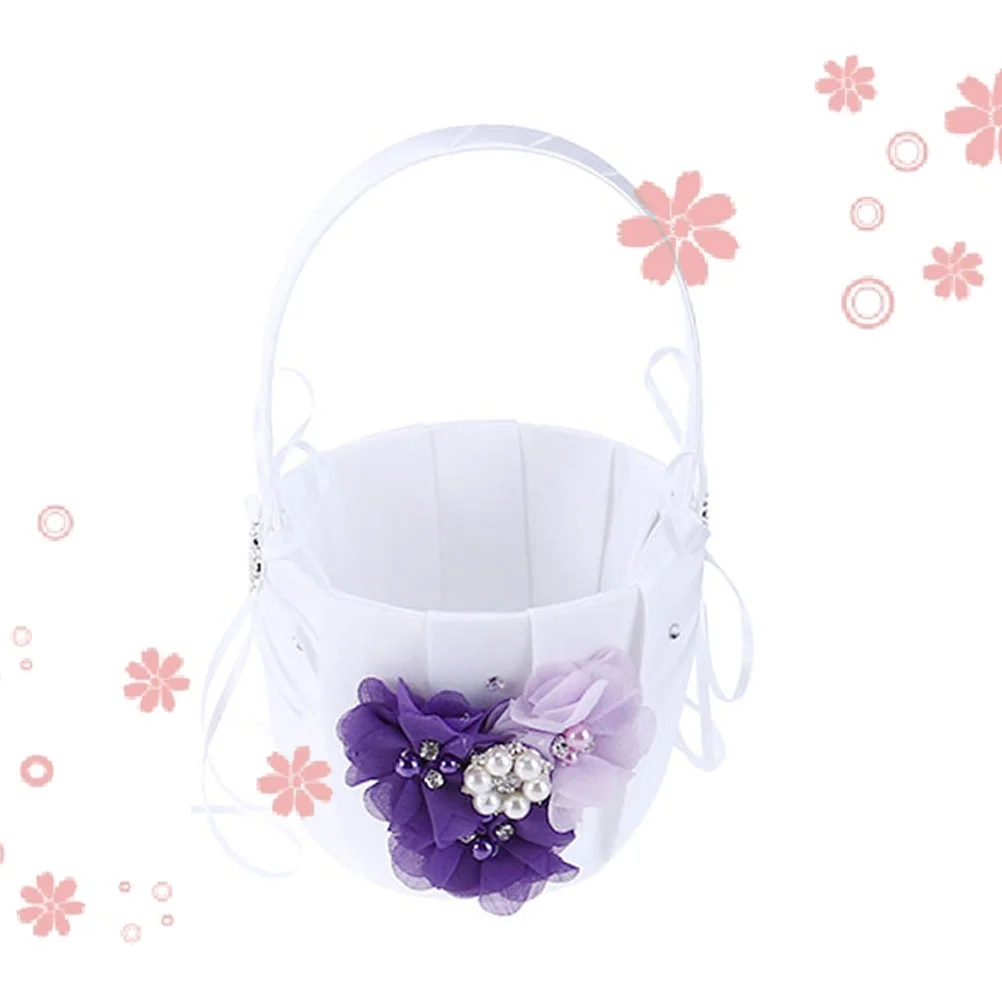 Wedding Ceremony Decorations Flowers Basket Beautiful Baskets for Bride Indoor Girl