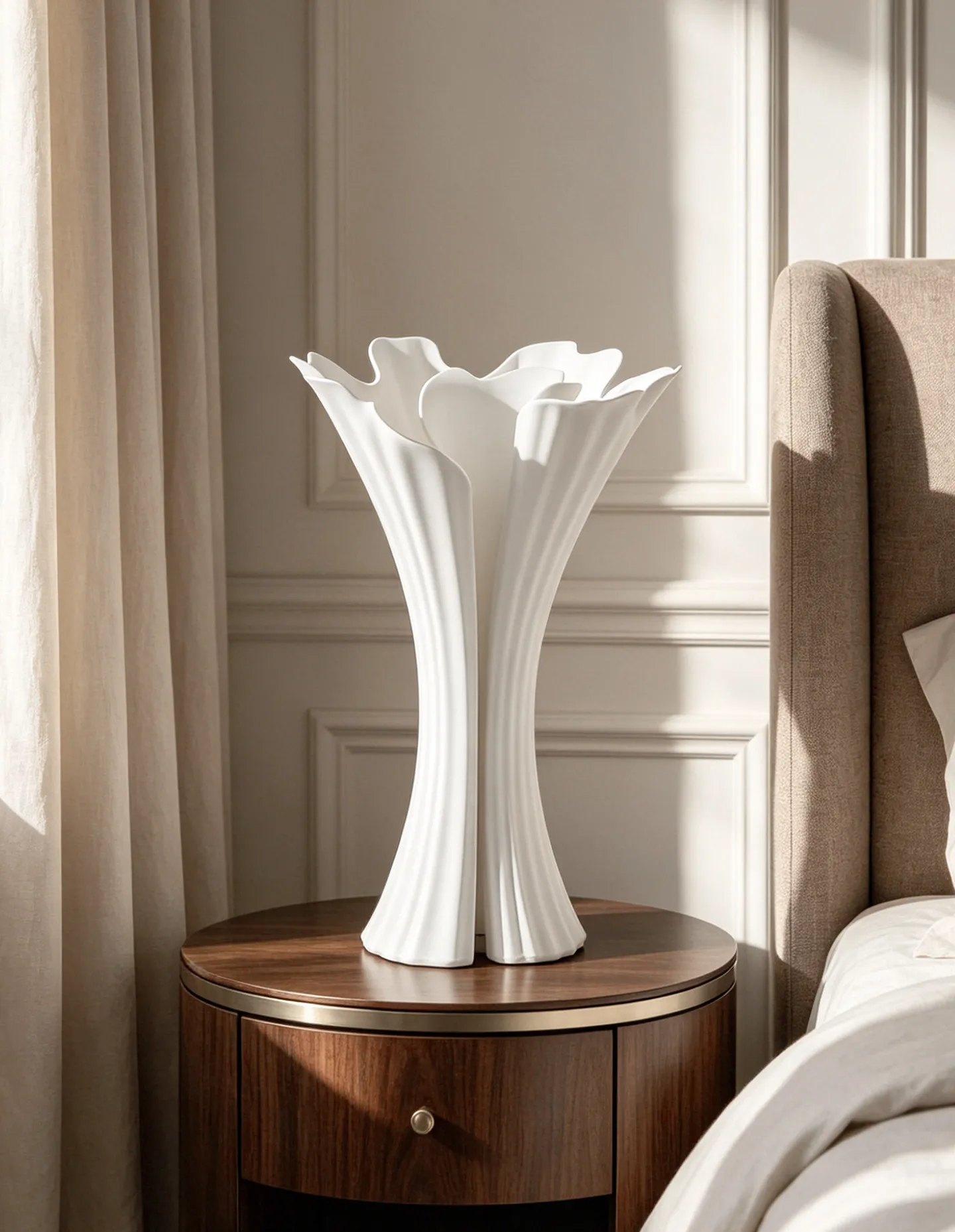 Vase light luxury high-end decoration ornament designer art soft decoration model room hotel entrance home